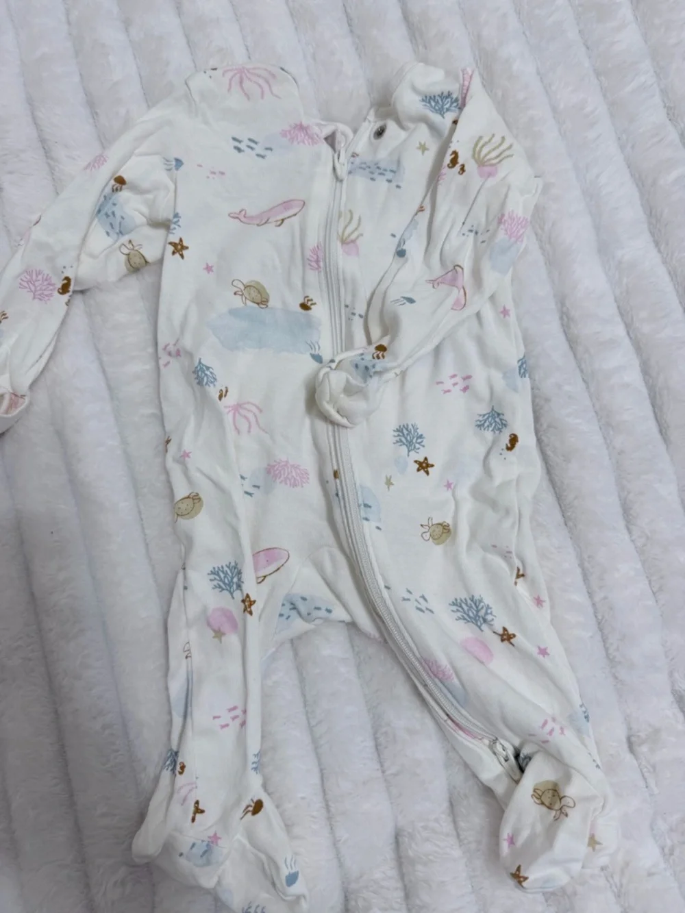 Mixed Baby Girl Sleepers and Onesies - Pastel Floral & Fruit Prints - Picture 5 of 13